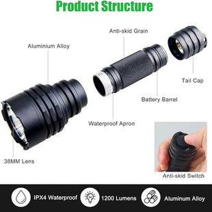 Green Hunting Light Tactical Flashlight