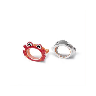 INTEX 55915 Fun Masks Children Swimming Rings 3-8 Years Kid Animal Shape Rings Frog Face Masks 2 Designs Swim Ring