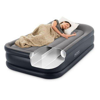 INTEX Deluxe Pillow Rest Raised Inflatable Bed Twin