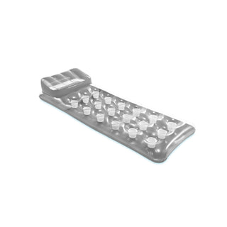 Intex 18-Pocket Suntanner Inflatable Floating Mat - Gray