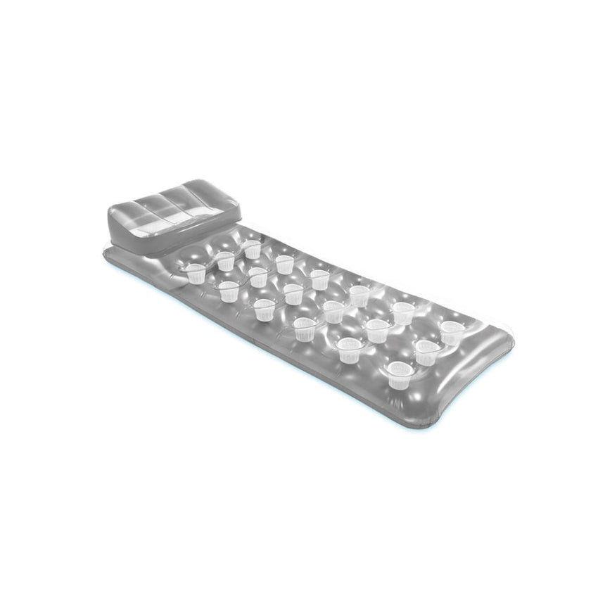 Intex 18-Pocket Suntanner Inflatable Floating Mat - Gray
