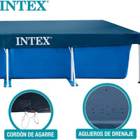 Intex #28039 Protective cover for rectangular pool Blue 450x220x20M