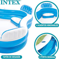 Intex #56475NP Swim Center Family Lounge Inflatable Pool for Ages 3+