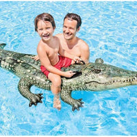 Intex #57551 Realistic Gator Ride-On, Multi-Colour, 67 x 34 Inches