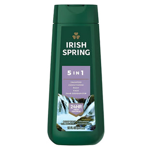 Irish Spring 5 In 1 Shampoo Conditioner Body Face  24 HR Deodorizer Fresh