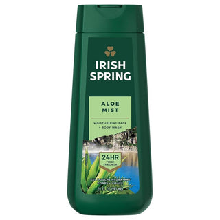 Irish Spring Face And Body Wash Shower Gel - Aloe Mist For Men
