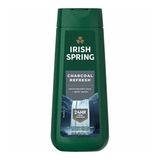 Irish Spring Charcoal Refresh Moisturizing Face & Body Wash 24HR Fresh 591ml