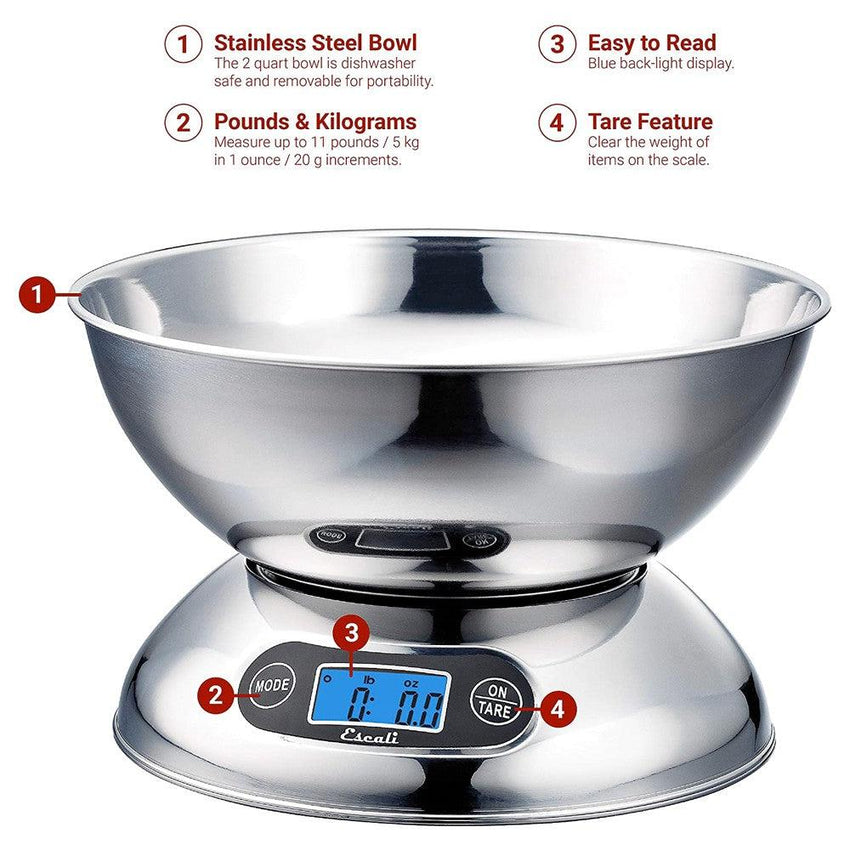 Kinlee Stainless Steel Digital Kitchen Scale
