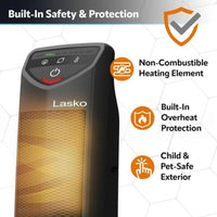 Lasko 1500W 14" Oscillating Ceramic Electric Tower Space Heater