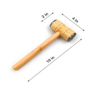 Meat Tenderizer Beef Hammer, Wooden Handle Meat Mallet Tool For Kitchen & BBQ, Suitable For Chicken, Steak, Fish And Pork