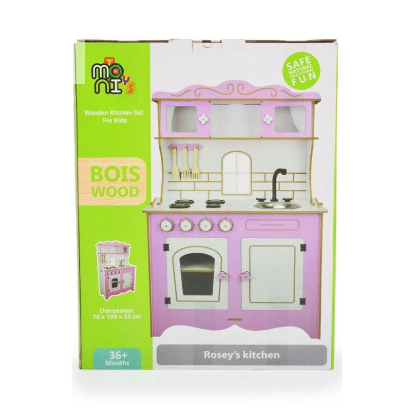 Moni Children's Wooden Kitchen Rosey