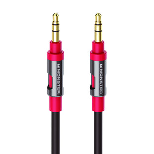 Monster® 3.5mm Male To Male Auxiliary Stereo Audio Cable 2.4m-Black