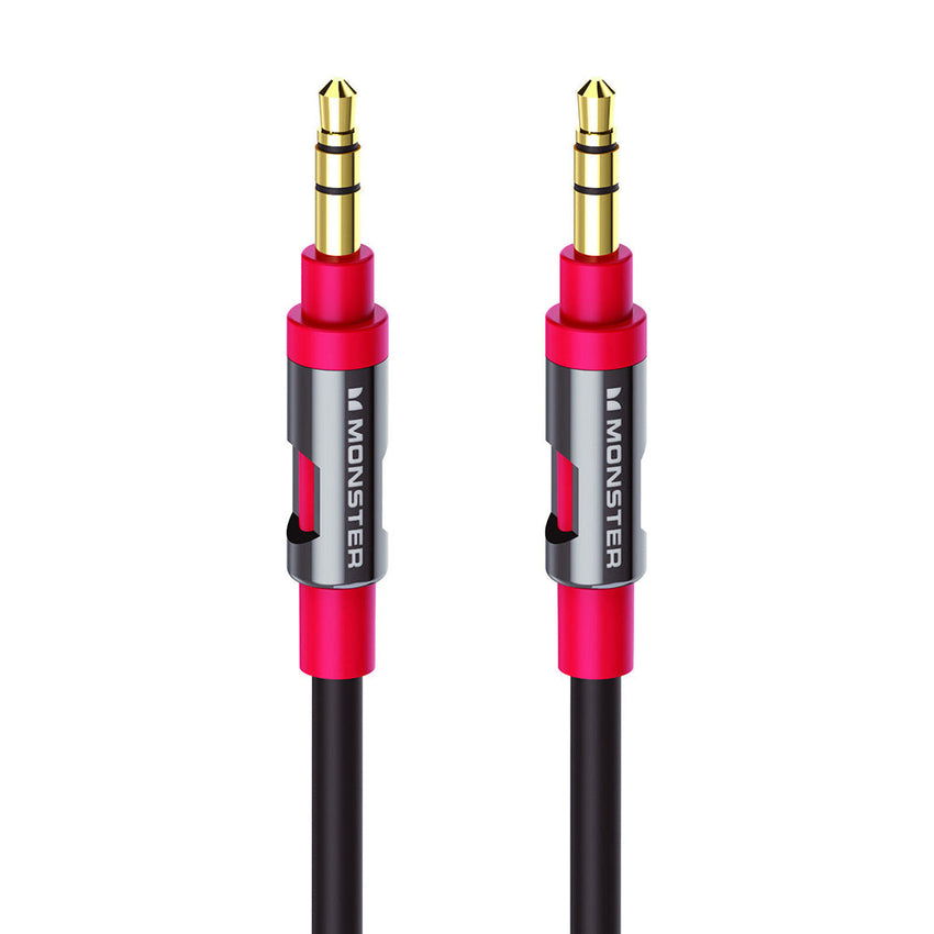 Monster® 3.5mm Male To Male Auxiliary Stereo Audio Cable 2.4m-Black