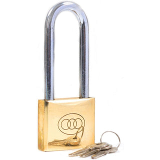 Genuine Tri-Circle Solid Brass 32mm Long with Shackle Pad Lock-tool-
