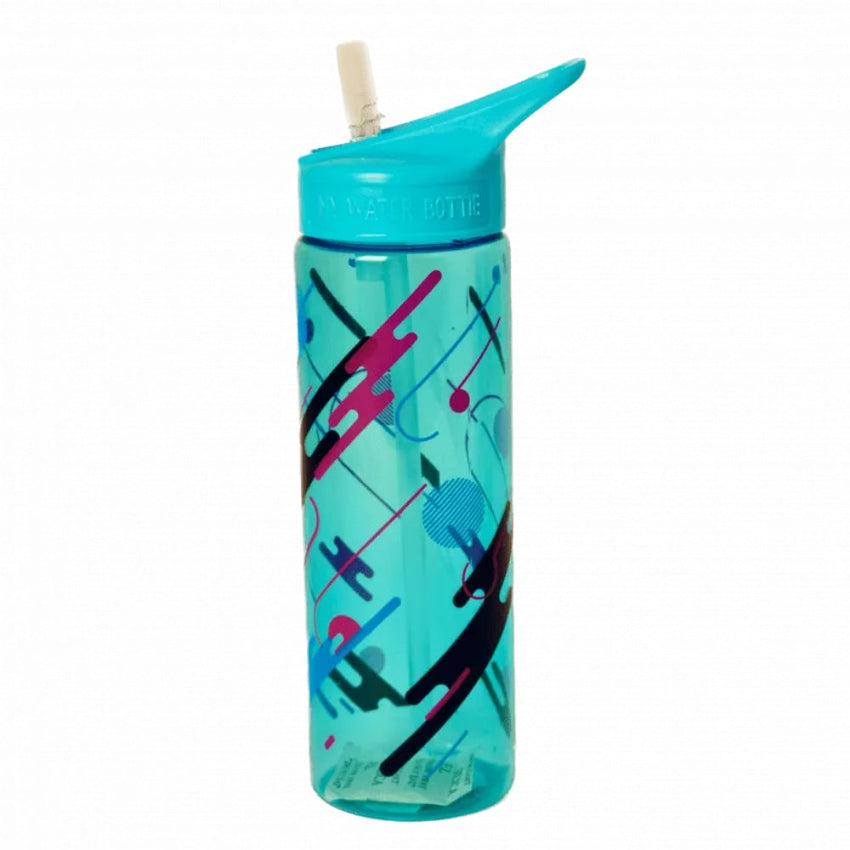 Stylish Blue Sports Water Bottle with Abstract Design-water bottle-