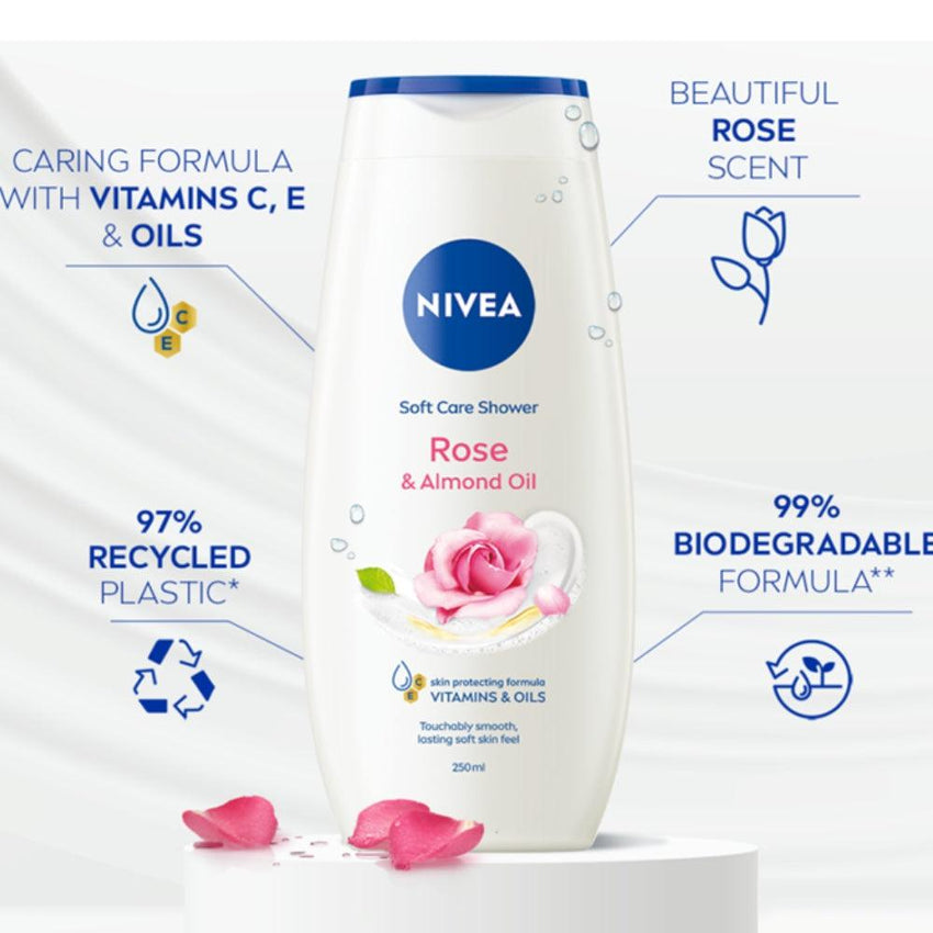 NIVEA Rose & Almond Oil Shower Cream