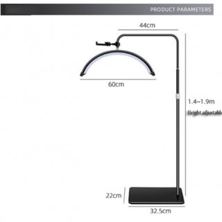 HD-M6X Floor LED Video Light Half-Moon Shaped Fill Light 3000K-6000K Dimmable
