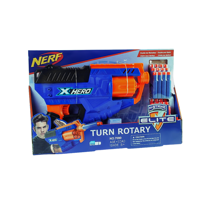 Nerf N-Strike Elite ,Turn Rotary No.7090 ,AGE.EDAD I DADE 8+ ,24x Elite
