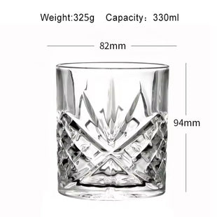 New embossing design whiskey decanter set square shape clear glass whiskey glass set in bulk