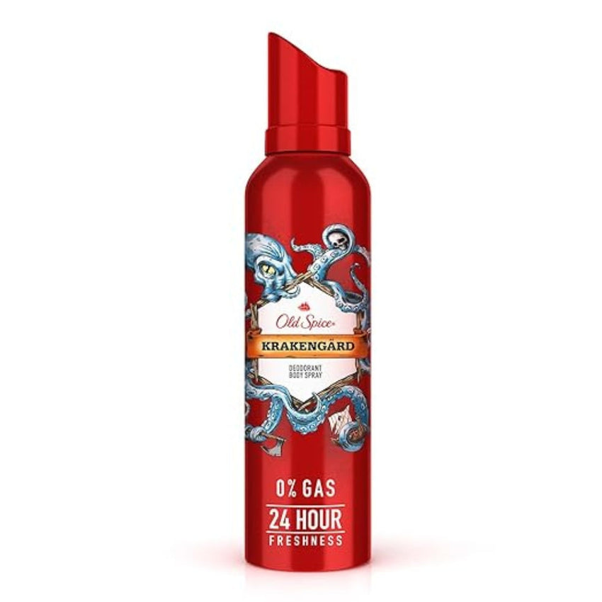 Old Spice Krakengard No Gas Deodorant Body Spray Perfume for Men, 140 ml