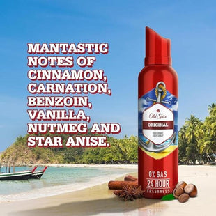 Old Spice Original No Gas Deodorant Body Spray Perfume for Men, 140 ml