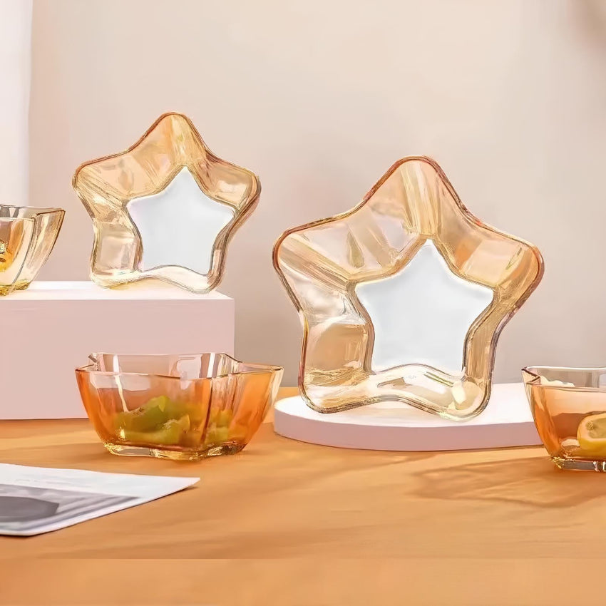 One Star 7 Pcs Set 6+1 High Temp Glass Bowls 2 Sizes