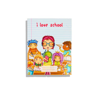 Oriental Paper Notebook-ENG Love School 48 Sheets 16.5 x 21 cm – 1 Line