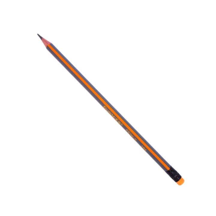 Pencil/Graph DuoMier With Eraser Striped-Orange 12 Pcs