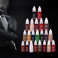 Permanent Makeup Micro pigments Kits For Eyebrow Eyeliner Lip 1/2 oz Complete Cosmetic Tattoo Ink Kit