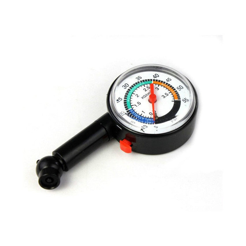 Plastic Tire Pressure Gauge Black