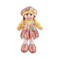 Press Singing Baby Dolls with Elegant Evening Dress Cute Girl Doll Toy Music Girl Figure Model For Boys Girls For Children Kids