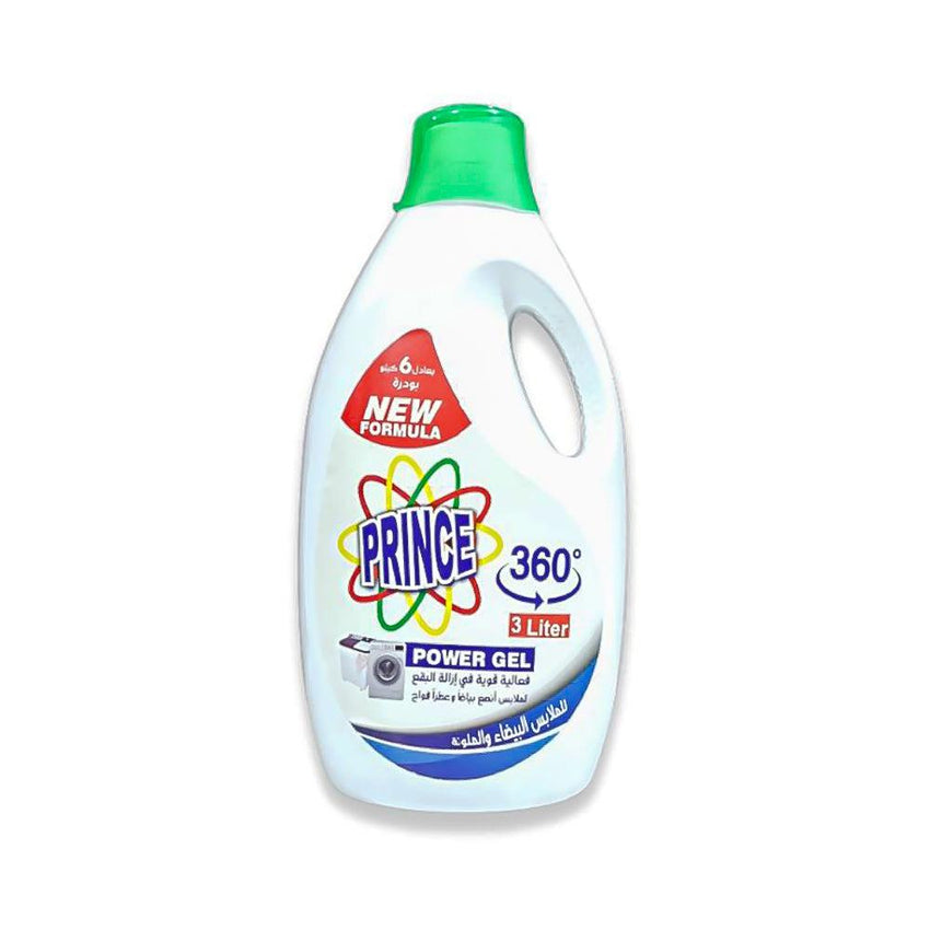 Prince Automatic Liquid Power Gel For White & Colored Clothes 3L