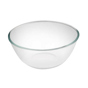 Pyrex Transparent Glass Bowl Large Microwave Oven Special Heat-resistant High-Temperature Household Kneading Noodle Salad Bowl Beaten Egg And Basin Anti-cracking Grain Bowl 27*13  ,  21*10CM Large Capacity