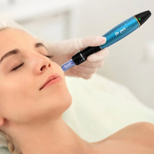Rechargeable Dr Pen A1-W Professional Dermapen Electric Stamp Design Microneedling Face Roller For Face Skin Care & Microblading