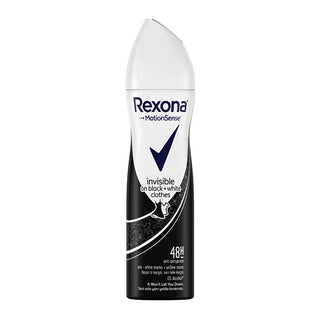 Rexona Women Deodorant Spray - MotionSense - Invisible On Black And White Clothes - Anti Persperant - 0% Alcohol - 48h - 200ml - Color White And Black