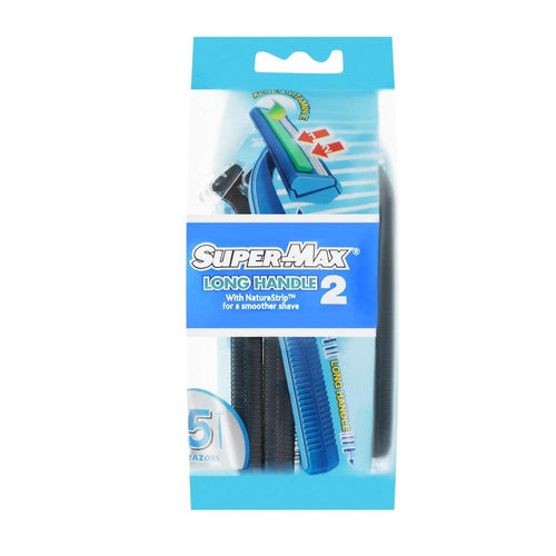 Shaving Razor Super Max 5 Pcs Without Refills long Handle  For Men