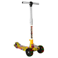 Smart Kick Scooter, 3 Adjustable Height, Front Wheel Light & PVC Wheels For Kids