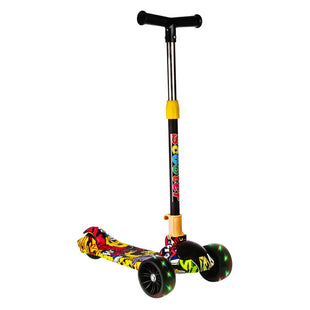 Smart Kick Scooter, 3 Adjustable Height, Front Wheel Light & PVC Wheels For Kids
