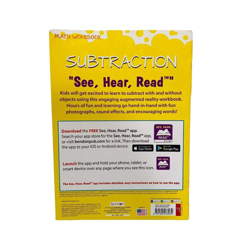 Subtraction Math Workbook Grade 1