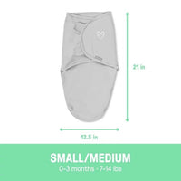 SwaddleMe By Ingenuity Easy Change Swaddle, Size Small/Medium, 0-3 Months, 2-Pack - I Love You