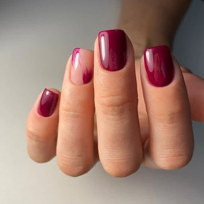 Burgundy Meta Nail Color 2