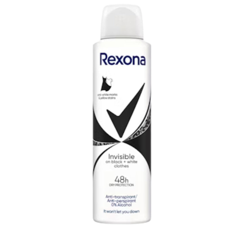 Rexona deo spray 200ml Women Invisible for Black White