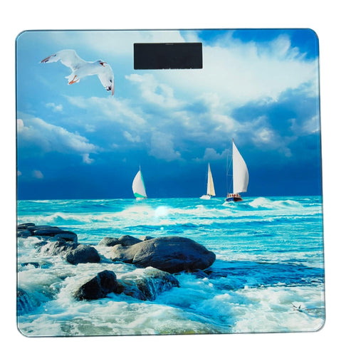 Blue Ocean Waves Weight Scale for Body Weight Smart Digital Scale Bathroom Scale for Home Bedroom