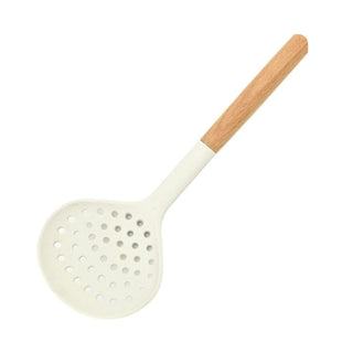 Nonstick Silicone Spatula, Non Scratch Flexible Edge for Pans, Slip Resistant comfortable Wooden Handle