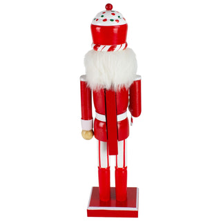 Nutcracker Figurine Christmas Decor  Crafts Statue Christmas Nutcracker King for Living Room Holiday Home, Red