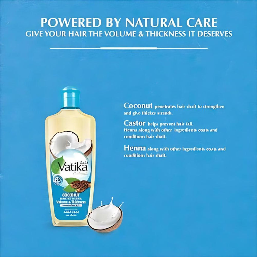 Vatika Naturals Volume And Thickness Coconut Enriched Hair Oil 200ml