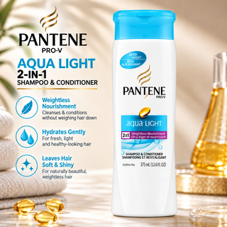 Pantene Pro-V Aqua Light 2-in-1 Shampoo & Conditioner 375ml