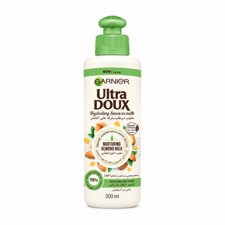 Garnier Ultra Doux Hydrating Leave-In Milk with Organic Almond Milk & Agave Nectar 200ml