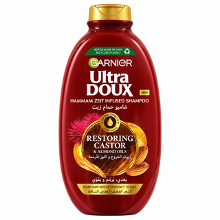 Garnier Ultra Doux Restoring Castor & Almond Oils Hammam Zeit Infused Shampoo 400ml