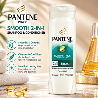 Pantene Pro-V Smooth 2-in-1 Shampoo & Conditioner 375ml